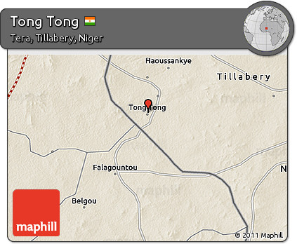Shaded Relief 3D Map of Tong Tong