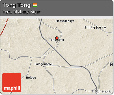 Shaded Relief 3D Map of Tong Tong