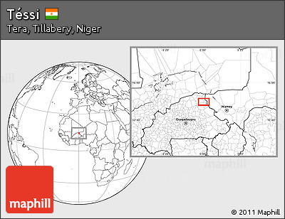 Blank Location Map of Téssi
