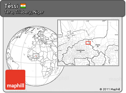 Blank Location Map of Téssi