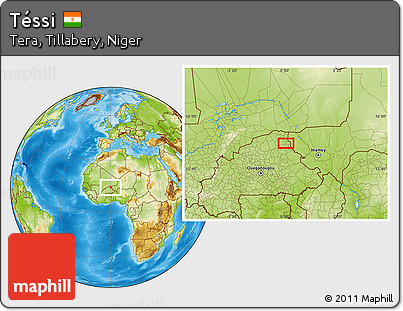 Physical Location Map of Téssi