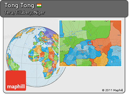 Political Location Map of Tong Tong