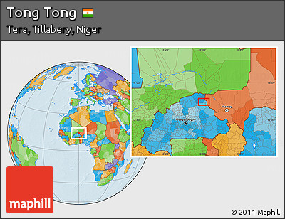 Political Location Map of Tong Tong