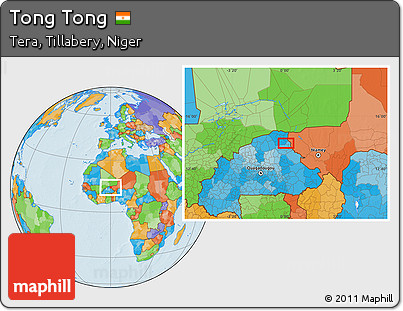 Political Location Map of Tong Tong