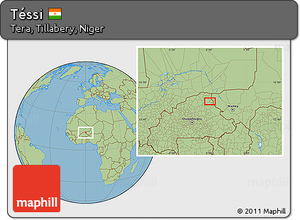 Savanna Style Location Map of Téssi