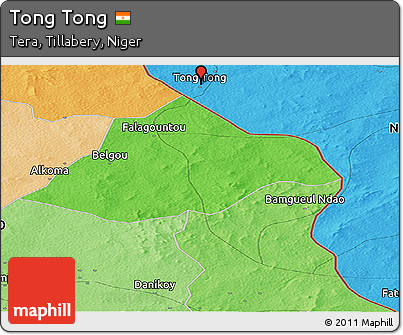 Political Panoramic Map of Tong Tong