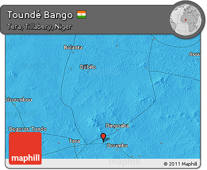 Political 3D Map of Toundé Bango