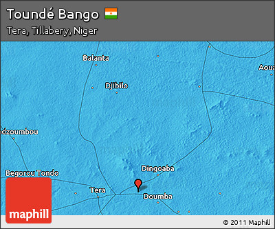 Political 3D Map of Toundé Bango