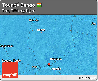 Political 3D Map of Toundé Bango