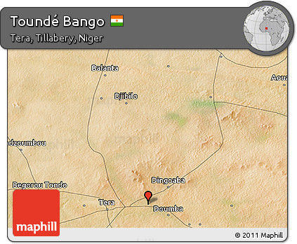 Satellite 3D Map of Toundé Bango
