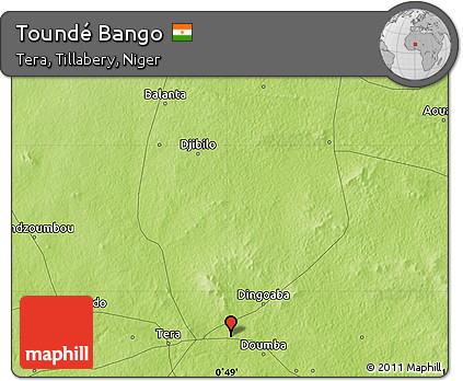Physical Map of Toundé Bango