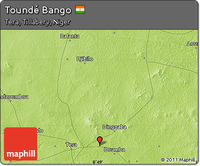 Physical Map of Toundé Bango