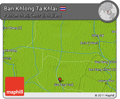 Physical 3D Map of Ban Khlong Ta Khlai