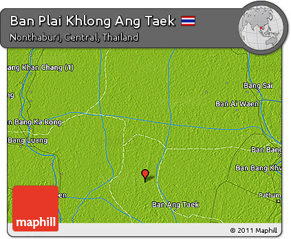 Physical 3D Map of Ban Plai Khlong Ang Taek