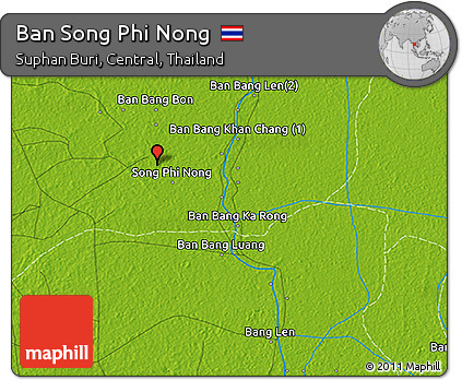Physical 3D Map of Ban Song Phi Nong
