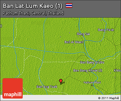 Physical 3D Map of Ban Lat Lum Kaeo (1)
