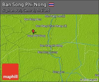 Physical 3D Map of Ban Song Phi Nong
