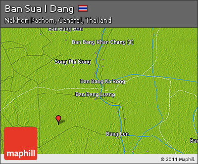 Physical 3D Map of Ban Sua I Dang