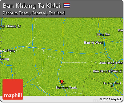Physical 3D Map of Ban Khlong Ta Khlai