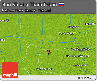 Physical 3D Map of Ban Khlong Tham Taban