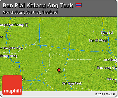 Physical 3D Map of Ban Plai Khlong Ang Taek
