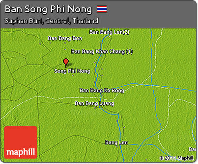 Physical 3D Map of Ban Song Phi Nong