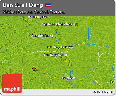 Physical 3D Map of Ban Sua I Dang