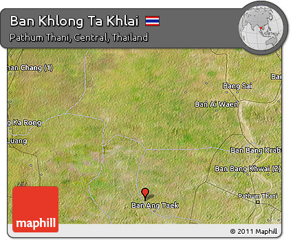 Satellite 3D Map of Ban Khlong Ta Khlai