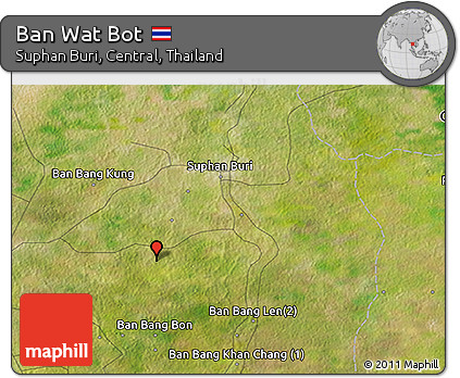 Satellite 3D Map of Ban Wat Bot