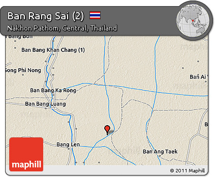 Shaded Relief 3D Map of Ban Rang Sai (2)