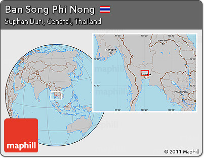 Gray Location Map of Ban Song Phi Nong