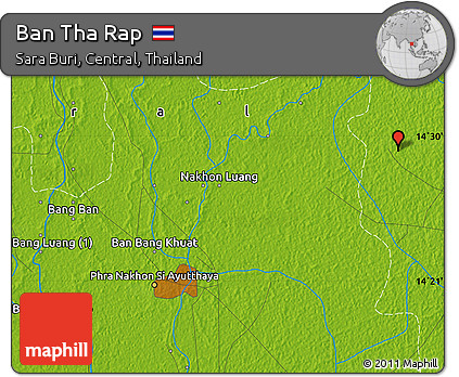 Physical Map of Ban Tha Rap