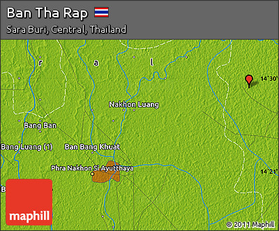 Physical Map of Ban Tha Rap