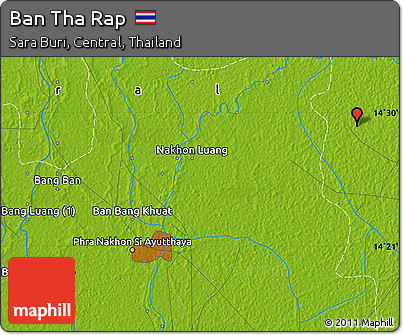 Physical Map of Ban Tha Rap