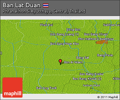 Physical Panoramic Map of Ban Lat Duan