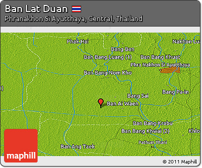 Physical Panoramic Map of Ban Lat Duan