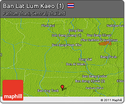 Physical Panoramic Map of Ban Lat Lum Kaeo (1)
