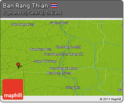 Physical Panoramic Map of Ban Rang Thian