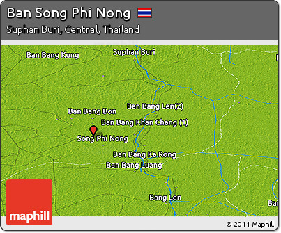 Physical Panoramic Map of Ban Song Phi Nong