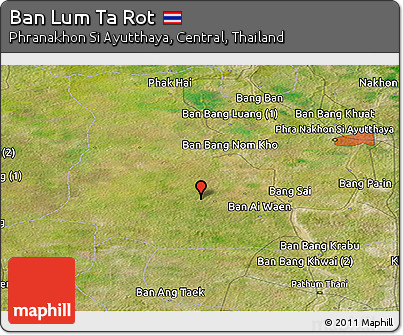 Satellite Panoramic Map of Ban Lum Ta Rot