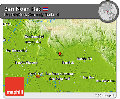 Physical 3D Map of Ban Noen Hat