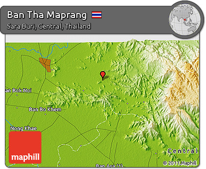 Physical 3D Map of Ban Tha Maprang