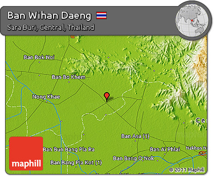 Physical 3D Map of Ban Wihan Daeng