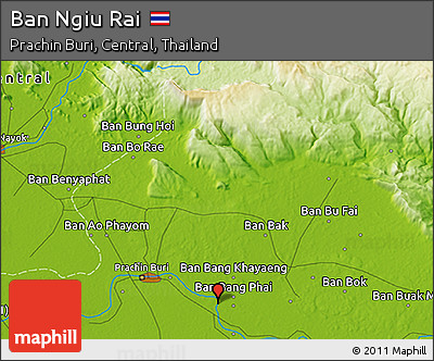 Physical 3D Map of Ban Ngiu Rai