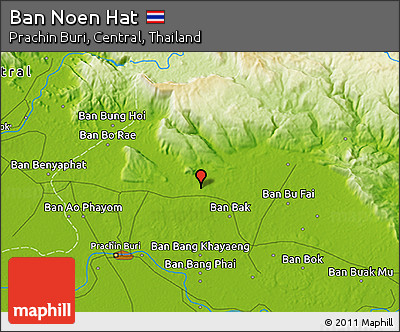 Physical 3D Map of Ban Noen Hat