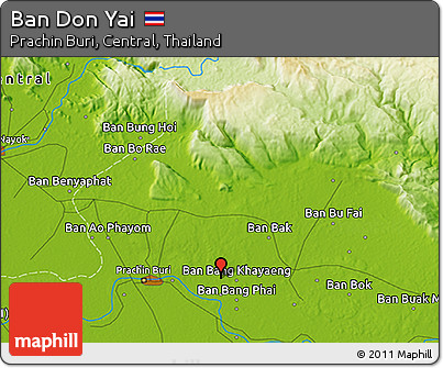 Physical 3D Map of Ban Don Yai
