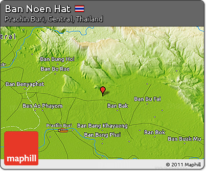 Physical 3D Map of Ban Noen Hat