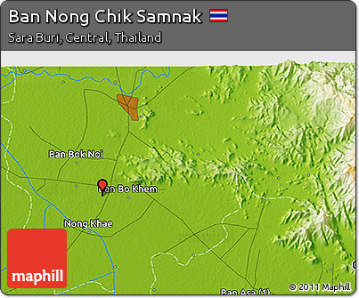 Physical 3D Map of Ban Nong Chik Samnak