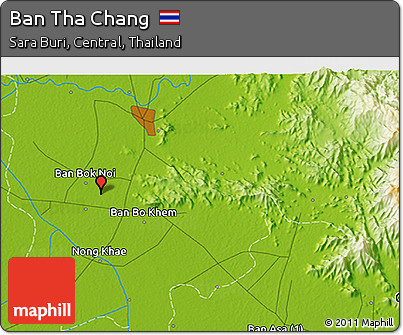 Physical 3D Map of Ban Tha Chang