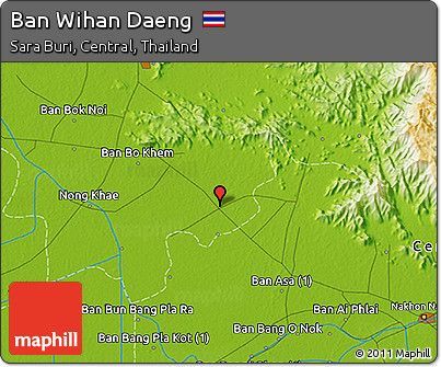 Physical 3D Map of Ban Wihan Daeng